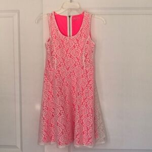 Cherokee Girls Pink Lace Dress